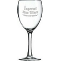 8 1/2 Oz. Nuance Wine Glass with Smooth Stem (Screen Printed)